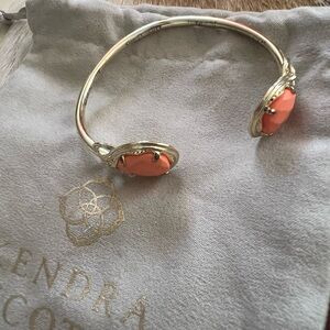 Kendra Scott Coral and Gold Elton Gold Cuff